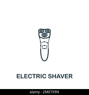 Electric Shaver icon. Monochrome simple Barber Shop icon for templates, web design and infographics Stock Vector