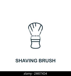 Shaving Brush icon. Monochrome simple Barber Shop icon for templates, web design and infographics Stock Vector