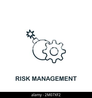 Risk Management icon. Monochrome simple Business Intelligence icon for templates, web design and infographics Stock Vector