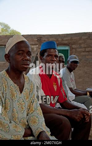 Faces of Africa, African men, Bafata, Guinea Bissau Stock Photo