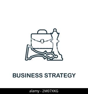 Business Strategy icon. Monochrome simple Business Intelligence icon for templates, web design and infographics Stock Vector