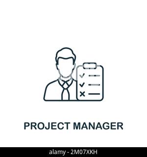 Project Manager icon. Monochrome simple Business Intelligence icon for templates, web design and infographics Stock Vector