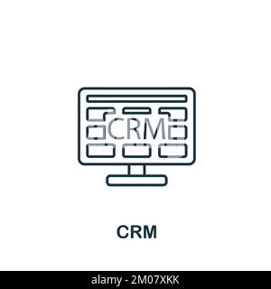 Crm icon. Monochrome simple Business Intelligence icon for templates, web design and infographics Stock Vector
