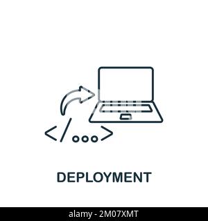 Deployment icon. Monochrome simple Business Intelligence icon for templates, web design and infographics Stock Vector