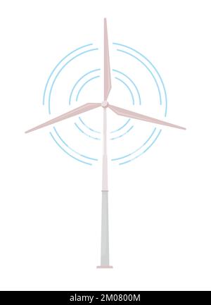 Sustainable wind turbine 2D cartoon object Stock Vector Image & Art - Alamy