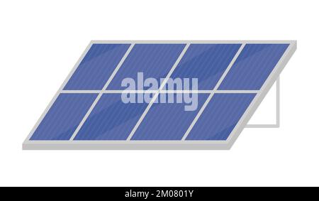Solar panels semi flat color vector object Stock Vector