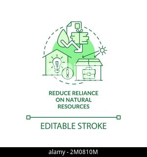 Reduce reliance on natural resources concept icon Stock Vector Image ...