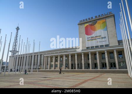 Messe Berlin, Große Haupthalle, Hammarskjöldplatz, Charlottenburg, Berlin, Deutschland Stock Photo