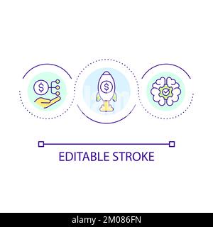 Boost income loop concept icon Stock Vector