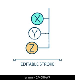 Consistency principle RGB color icon Stock Vector
