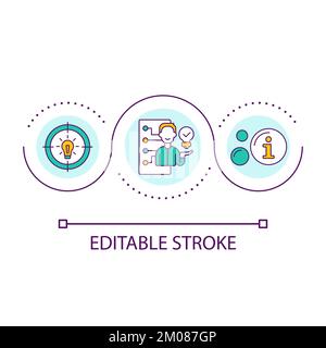 Filter bubbles loop concept icon Stock Vector