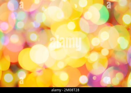 Defocused Christmas Lights Abstract Background Stock Photo