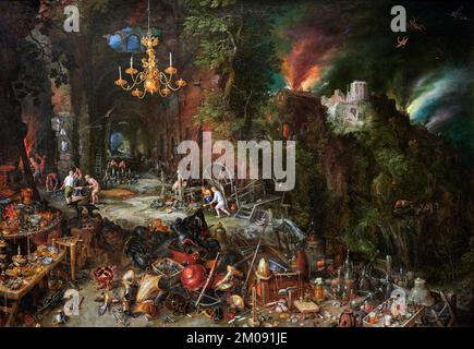 Allegoria del fuoco   - olio su rame - Jan Brueghel il Vecchio  - 1608  - Milano, Pinacoteca della Veneranda Biblioteca Ambrosiana Stock Photo