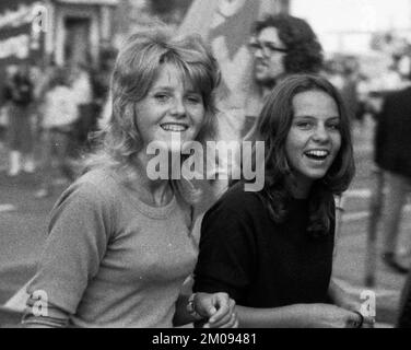 With a conference and demonstration, the German Communist Party (DKP) celebrated the 100th birthday of Karl Liebknecht in Solingen on 21.8.1971, Germa Stock Photo