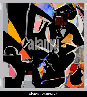 Contemporary art abstract original composition - vector illustration (Ideal for printing, poster or wallpaper, house decoration) Stock Vector