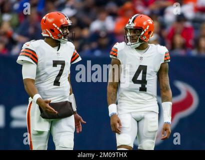 Texas, US, December 4, 2022. Cleveland Browns TONY FIELDS II (42) scores  after an interception during the game between the Cleveland Browns and the  Houston Texans in Houston, Texas at NRG Stadium