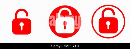 Unlock icons set. Unlock sign and symbol. unlocked padlock icon Stock Vector