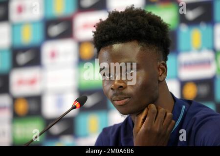 during a press conference at the Main Media Centre in Doha, Qatar. Picture date: Monday December 5, 2022. Stock Photo
