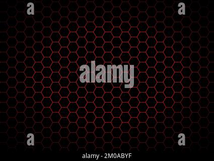 abstract background hexagonal gray and red color tone pattern vector illustration Stock Vector