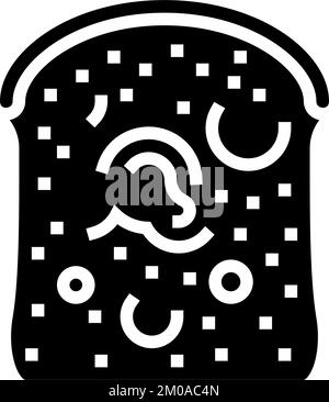bread rotten food glyph icon vector illustration Stock Vector Image ...