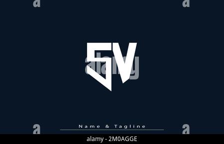 Alphabet letters Initials Monogram logo SV , VS Stock Vector