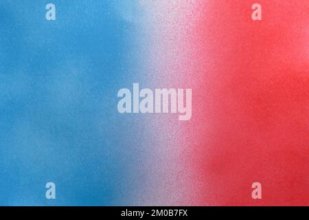 blue and red color spray paint gradient on white color paper Stock Photo