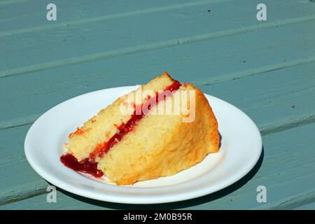 Victoria strawberry jam cake. Homemade cake. Stock Photo