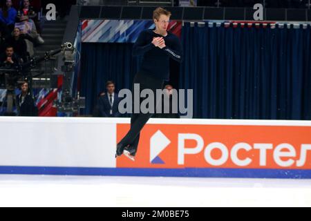 Saint Petersburg, Russia. 04th Dec, 2022. Alexander Samarin performs during the 2022 Russian Figure Skating Championships at Yubileyny Sports Palace. (Photo by Maksim Konstantinov/SOPA Images/Sipa USA) Credit: Sipa USA/Alamy Live News Stock Photo