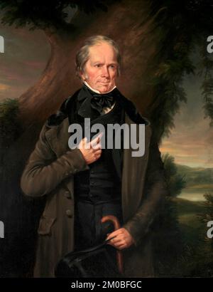 Henry Clay. Portrait of the American politician, Henry Clay Sr. (1777-1852) by Theodore Sidney Moise, oil on canvas, 1843 Stock Photo