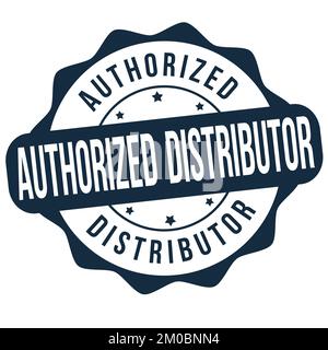 Authorized distributor grunge rubber stamp on white background, vector illustration Stock Vector