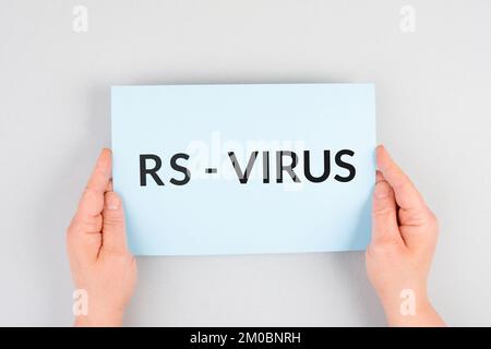 RSV, respiratory syncytial virus, human orthopneumovirus, contagious child disease of the lung Stock Photo
