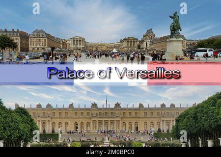 The beautiful Palace of Versailles one of the iconic symbols of French architecture Stock Photo