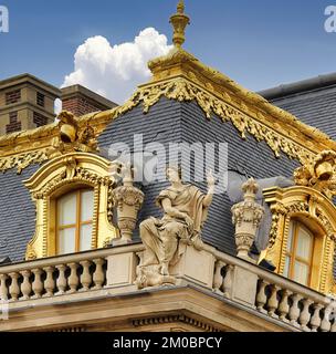 The beautiful Palace of Versailles one of the iconic symbols of French architecture Stock Photo