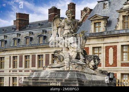 The beautiful Palace of Versailles one of the iconic symbols of French architecture Stock Photo