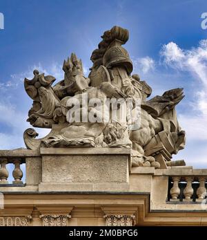 The beautiful Palace of Versailles one of the iconic symbols of French architecture Stock Photo