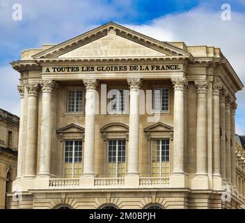 The beautiful Palace of Versailles one of the iconic symbols of French architecture Stock Photo