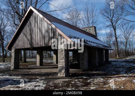 Picnic shelter on Mont-Royal in Montreal, Quebec, Canada Stock Photo