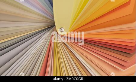 Colour swatches book. Rainbow sample colors catalogue Stock Photo