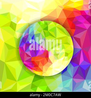 Colored ball from triangles. Vector illustration, colorful ball Stock Vector