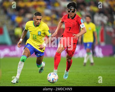 Raphinha of Brazil during the FIFA World Cup 2022, Round of 16 football  match between Brazil