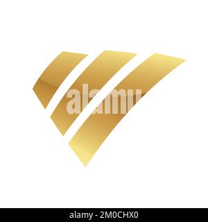 Golden Glossy Bars on a White Background Stock Vector