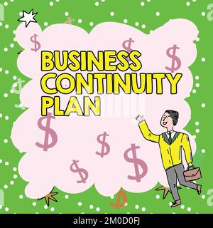 Text showing inspiration Business Continuity Plan. Business idea creating systems prevention deal potential threats Stock Photo