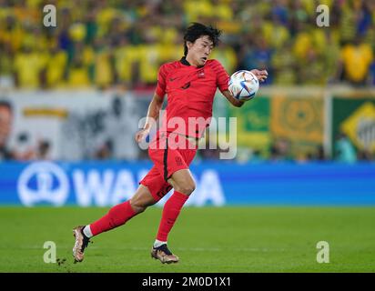 South Korea's Cho Gue-sung during the FIFA World Cup Round of Sixteen match at Stadium 974 in Doha, Qatar. Picture date: Monday December 5, 2022. Stock Photo