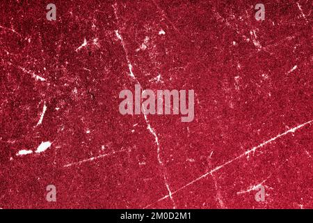 Old scratched and torn paper. Grunge Viva Magenta color texture. Abstract grunge vintage background for design Stock Photo