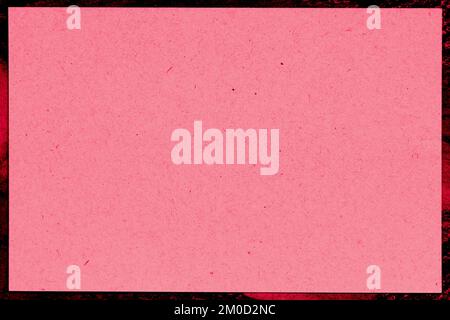 Organic paper in patterned frame, recyclable material. Viva Magenta colored background. Copy space Stock Photo