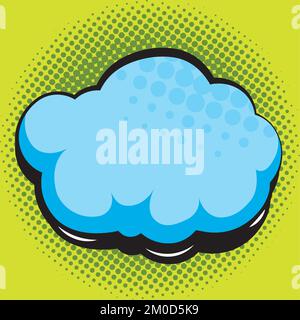 cloud on halftone background Stock Vector