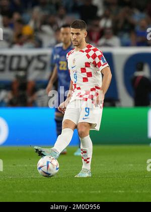 12/05/2022, Al Janoub Stadium, Doha, QAT, World Cup FIFA 2022, Round of 16, Japan vs Croatia, in the picture Croatia's forward Andrej Kramaric Stock Photo