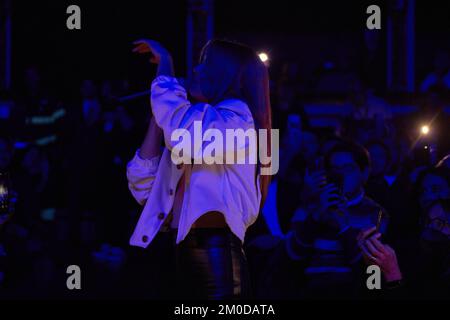 Naples, Italy. 05th Dec, 2022. Noemi during Noemi Live 2022, Italian singer Music Concert in Naples, Italy, December 05 2022 Credit: Independent Photo Agency/Alamy Live News Stock Photo