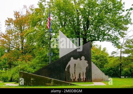 USA, Maine, Augusta, Vietnam Maine Veterans Memorial, Capitol Complex Park Stock Photo