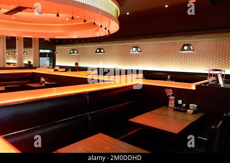 SHENZHEN, CHINA-APRIL 13: cafe interior on April 13, 2014 in Shenzhen, China. ShenZhen is regarded as one of the most successful Special Economic Zone Stock Photo